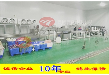 贵州政府项目净菜加工生产线安装完毕